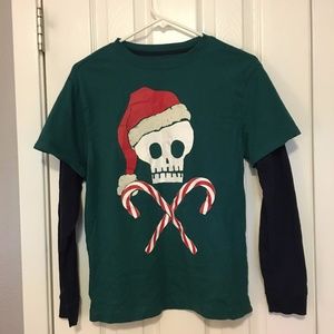 Gymboree Skull And Candy Cane Shirt